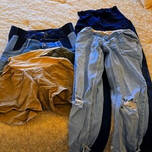 Maternity shorts and jeans